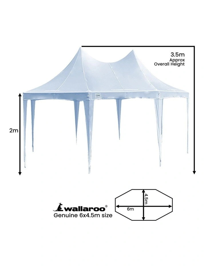 Wallaroo 6x4.5m Wedding Gazebo Marquee with Sidewalls image 3
