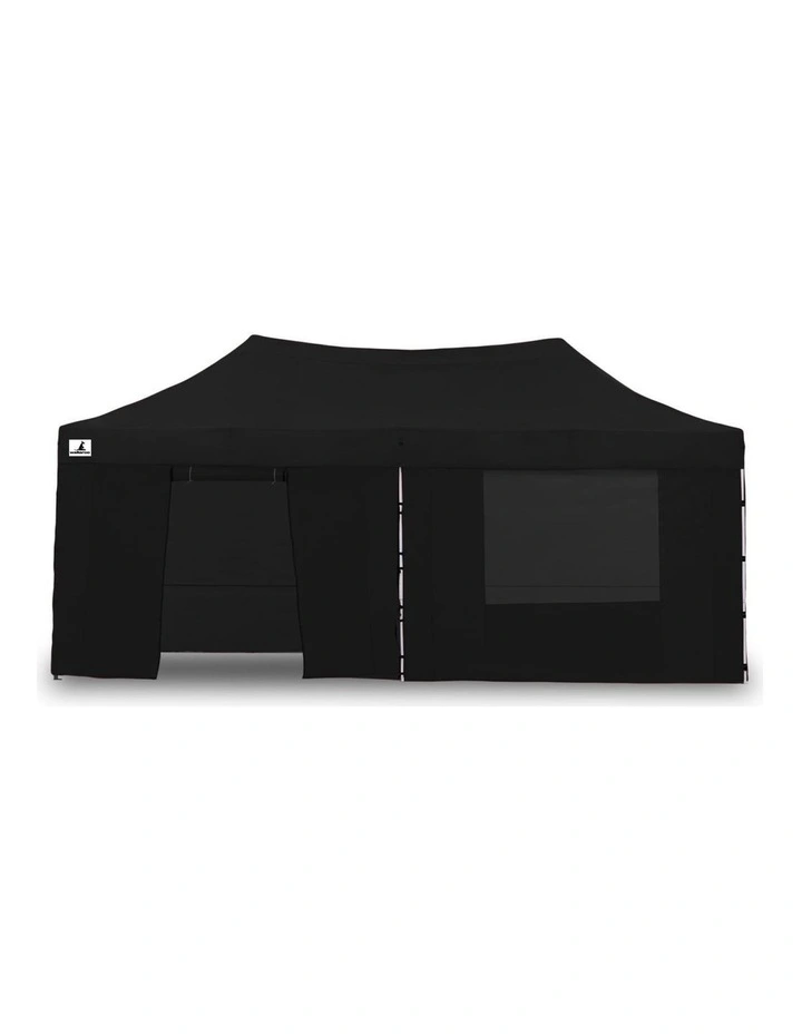 Gazebo Tent Marquee 3x6m PopUp Outdoor Wallaroo Black image 2