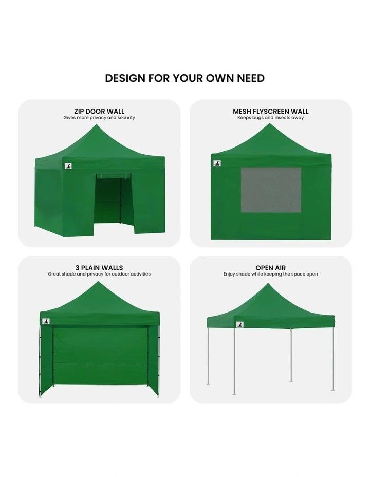 Wallaroo 3x3 PopUp Green Gazebo Marquee Outdoor Tent image 2