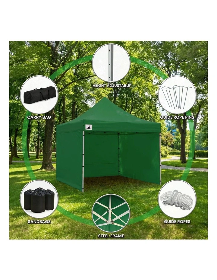 Wallaroo 3x3 PopUp Green Gazebo Marquee Outdoor Tent image 3