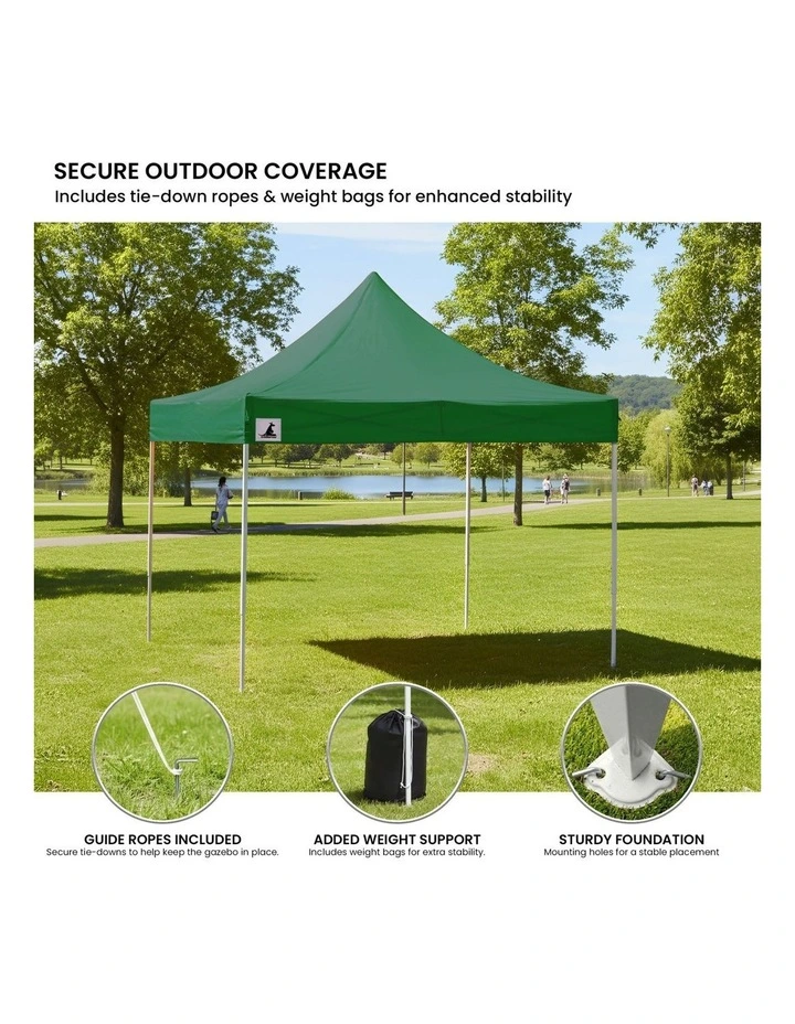 Wallaroo 3x3 PopUp Green Gazebo Marquee Outdoor Tent image 4