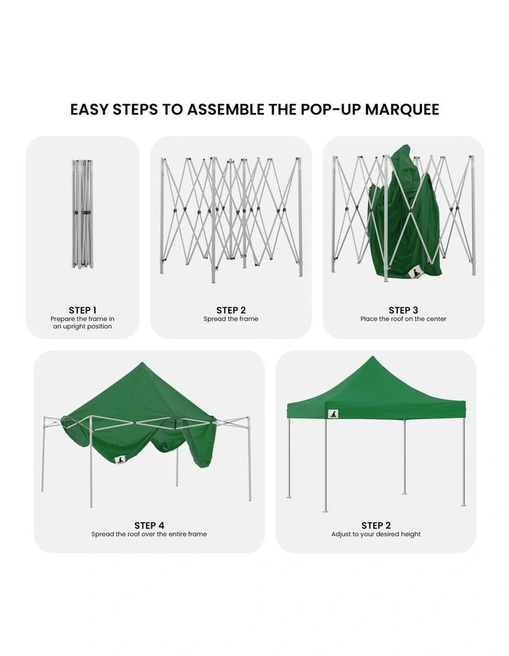 Wallaroo 3x3 PopUp Green Gazebo Marquee Outdoor Tent image 6