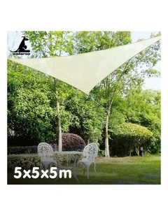 Wallaroo Waterproof 160GSM Outdoor Sun Shade Sail Canopy 5m Triangle