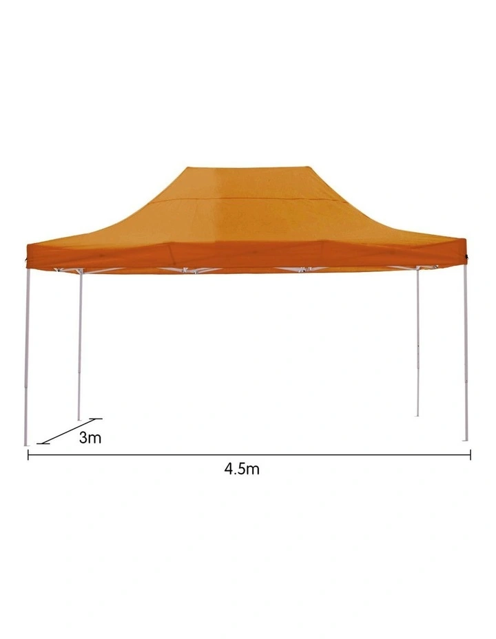 Gazebo Tent Marquee 3x4.5m PopUp Outdoor Wallaroo Orange image 3