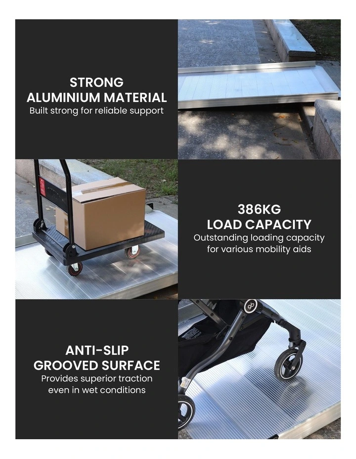 Kartrite 6ft Portable Aluminium Mobility Threshold Access Wheelchair Ramp image 4