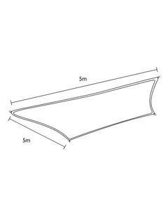 Wallaroo Waterproof 160GSM Outdoor Sun Shade Sail Canopy Cream Square 5 x 5m