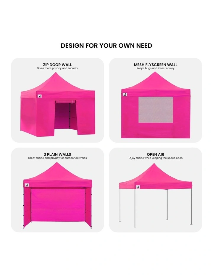 Wallaroo 3x3 PopUp Pink Gazebo Marquee Outdoor Tent image 2