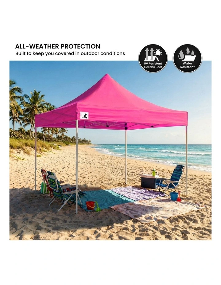Wallaroo 3x3 PopUp Pink Gazebo Marquee Outdoor Tent image 5