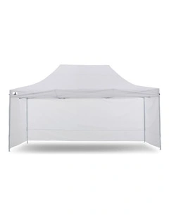 Gazebo Tent Marquee 3x4.5m PopUp Outdoor Wallaroo White