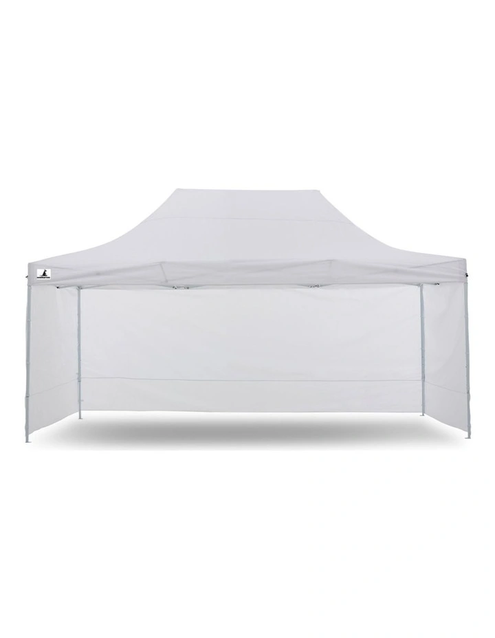 Gazebo Tent Marquee 3x4.5m PopUp Outdoor Wallaroo White image 1