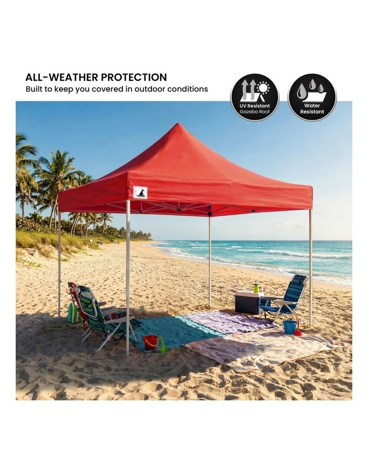 Wallaroo 3x3 PopUp Red Gazebo Marquee Outdoor Tent image 5