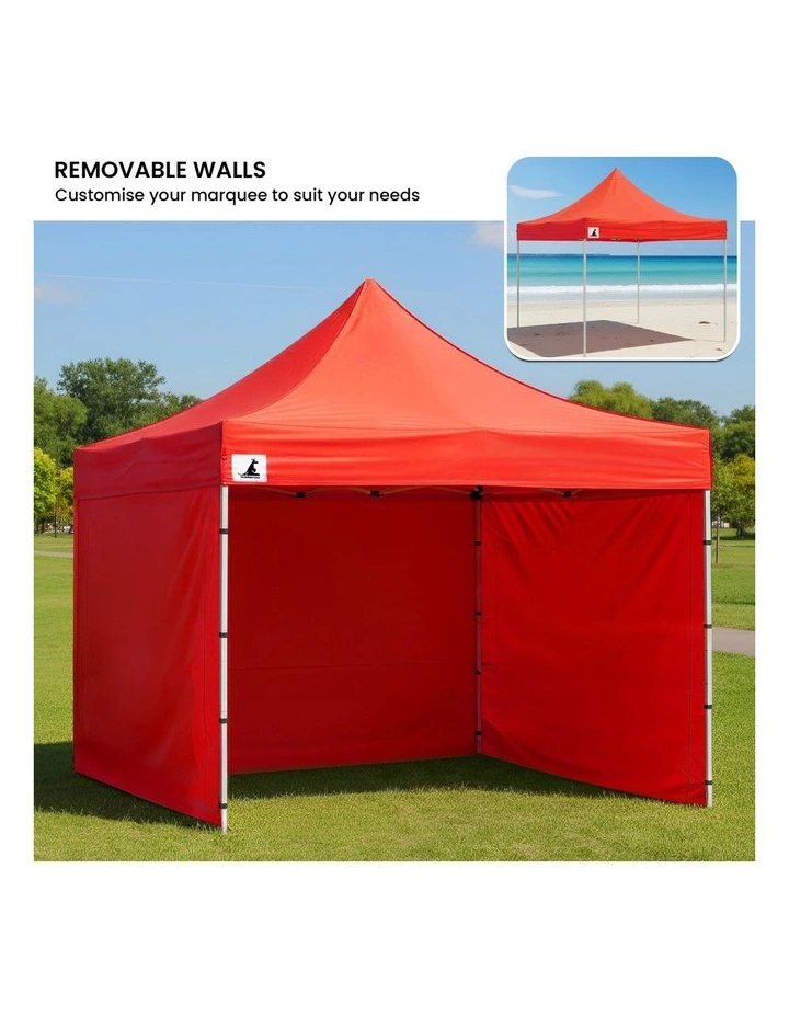 Wallaroo 3x3 PopUp Red Gazebo Marquee Outdoor Tent image 7