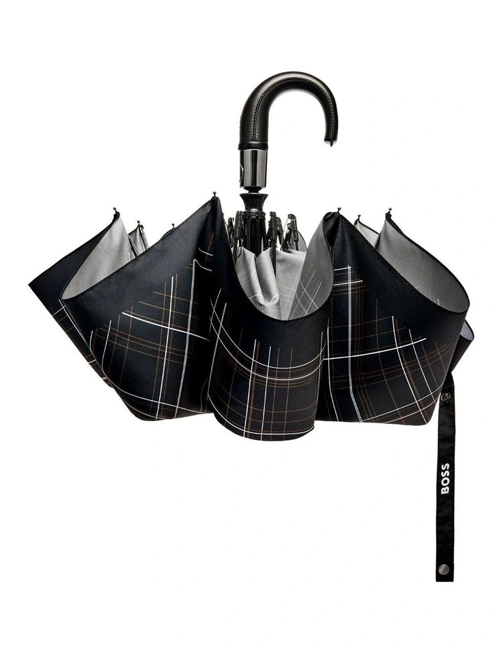 Boss Pocket Umbrella Checkered Black image 2