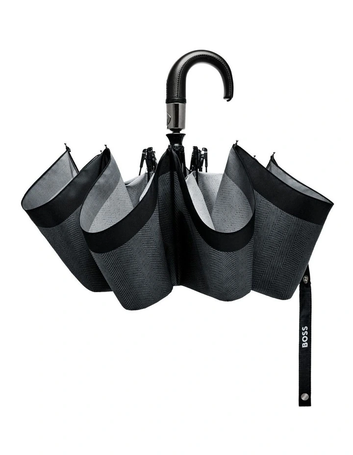 Boss Pocket Umbrella Chevron Dark Grey image 2