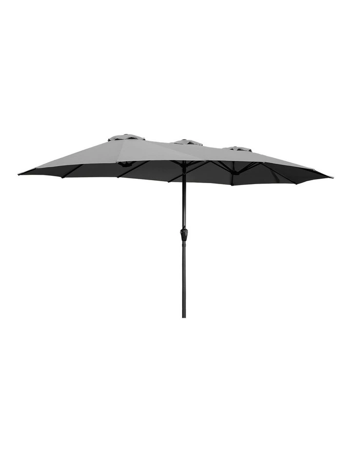 Livsip Outdoor Umbrella 4.52M Double-Sided Umbrellas Beach Sun Shade Charcoal image 1
