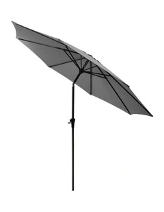 Livsip Outdoor Umbrella 3M Market Umbrellas Garden Shade with Tilt Charcoal