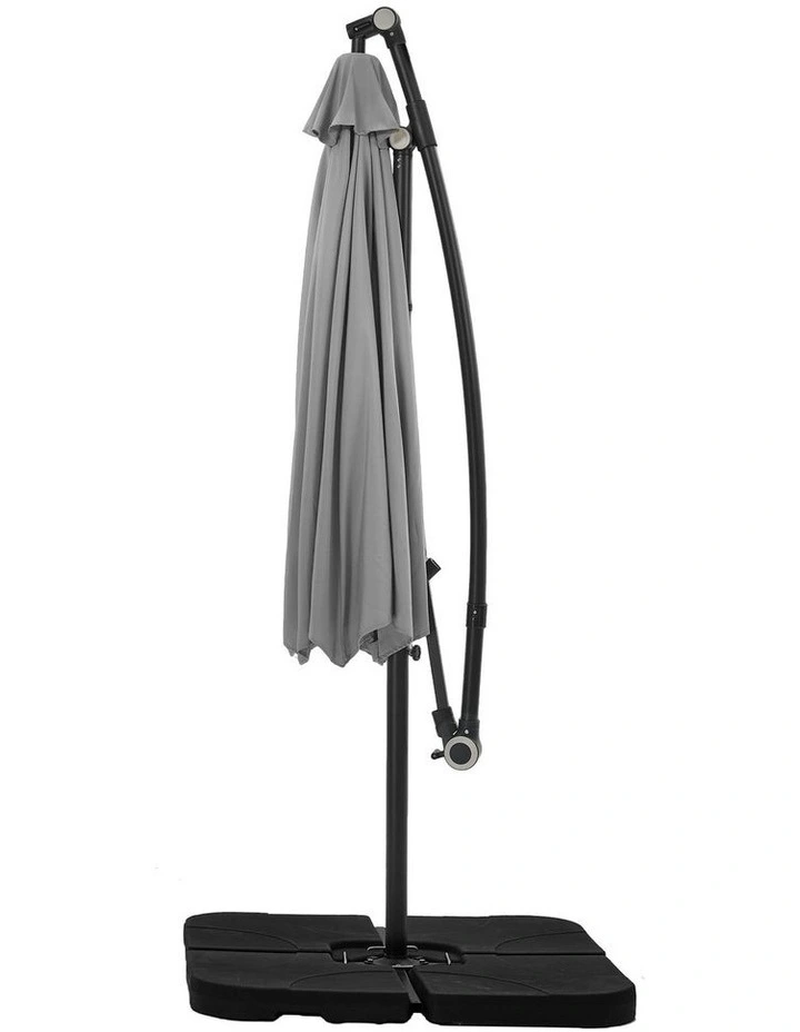 Livsip Outdoor Umbrella 3M Cantilever Umbrellas Garden Shade 360 Rotation w/ Base image 2
