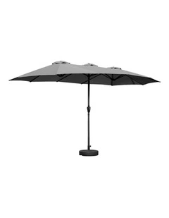Livsip Outdoor Umbrella 4.52M Double-Sided Garden Shade with Base Charcoal