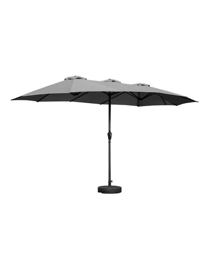 Livsip Outdoor Umbrella 4.52M Double-Sided Garden Shade with Base Charcoal image 1