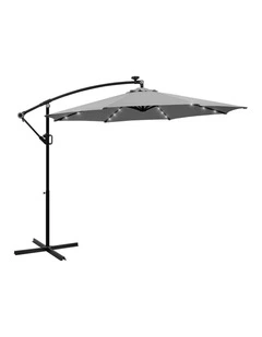 Livsip Outdoor Umbrella 3M Cantilever Garden Shade 360 Degree Rotatable with String Light