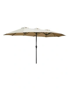 Livsip Outdoor Umbrella 4.52M Double-Sided Umbrellas Beach Sun Shade  Beige