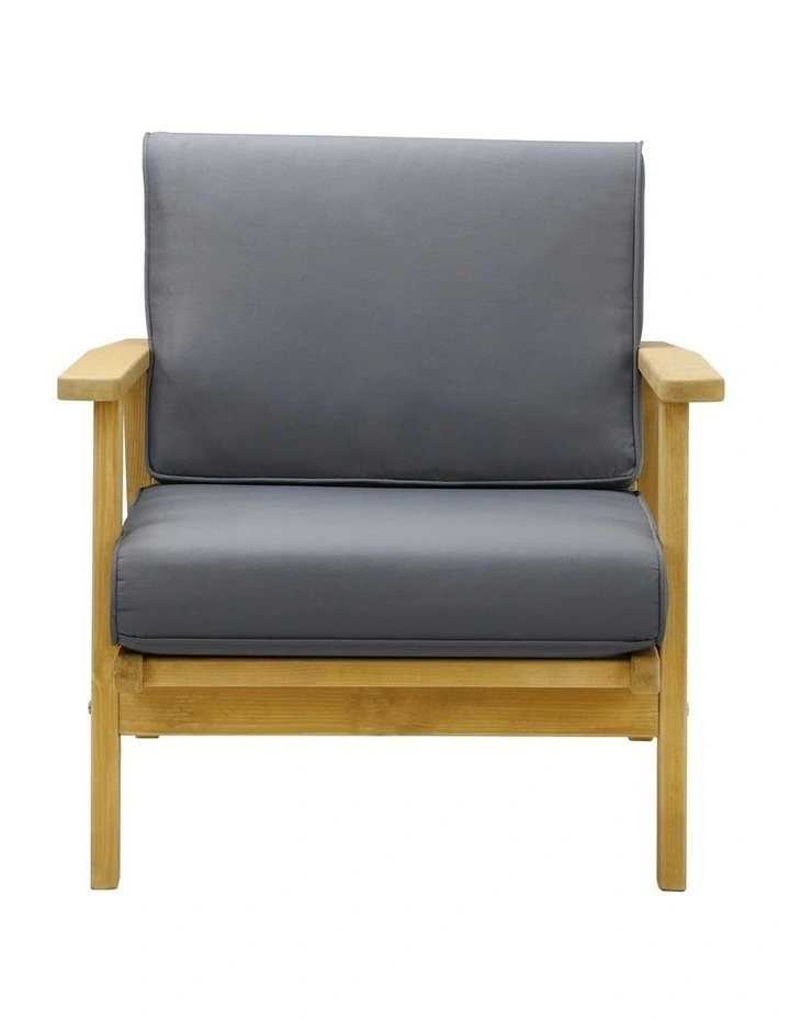 Livsip Outdoor Armchair Furniture Lounge Wooden Chair Patio Garden Sofa Set image 2