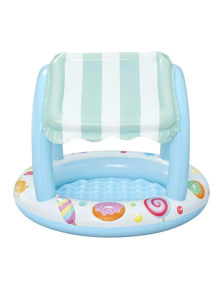 Bestway Inflatable Kids Pool with Sun Shade Candy Theme 104x84cm image 3