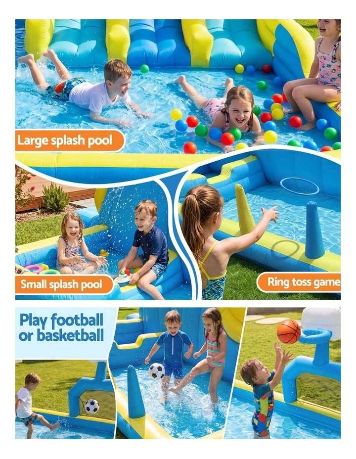 Keezi Inflatable Splash Kids Pool Water Slide Park with Blower 4m x 5.65m image 5