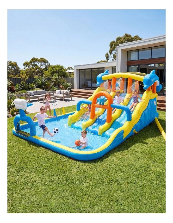 Keezi Inflatable Splash Kids Pool Water Slide Park with Blower 4m x 5.65m image 6