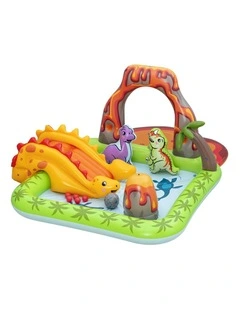 Bestway Inflatable Kids Pool with Slide Balls Play Dinosaur Toy 262cmx188cm