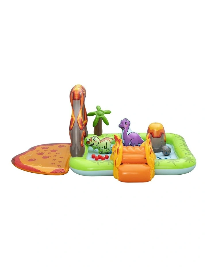 Bestway Inflatable Kids Pool with Slide Balls Play Dinosaur Toy 262cmx188cm image 3
