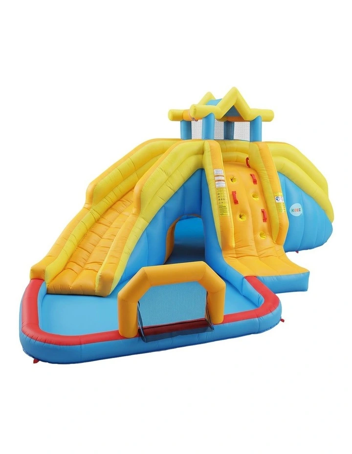 Keezi Inflatable Kids Pool Water Slide Splash Castle Football 622cmx542cm image 1