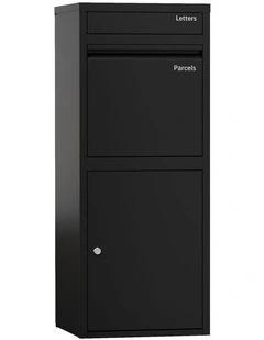 Oikiture Steel Parcel Letterbox Drop Box Package Lockable Storage Black