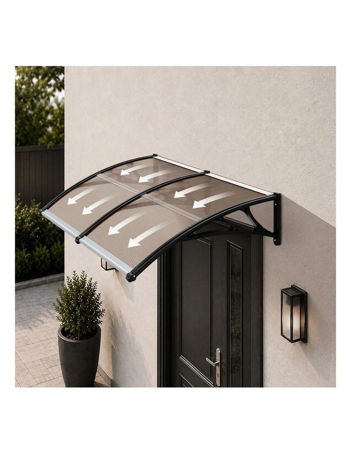 Livsip Window Door Awning Canopy Outdoor Patio Rain Cover Sun Shield 1mx2m image 5