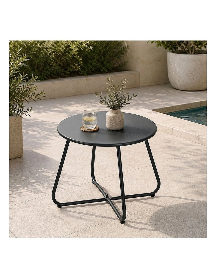 Livsip 3 Pieces Outdoor Patio Set Chair Table Lounge Setting Textilene Grey image 7