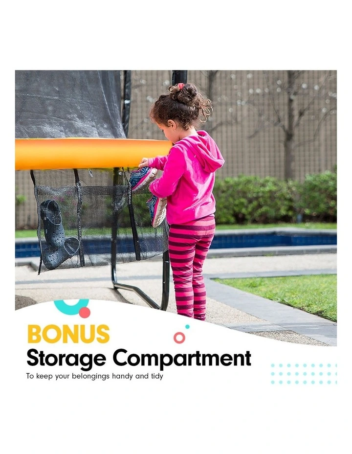 Kahuna 6 ft x 9 ft Rectangular Outdoor Trampoline - Rainbow image 6
