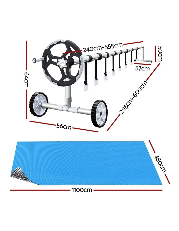 Aqua Buddy 500 Micron 11x4.8m Pool Cover Solar Blanket with 5.5m Roller image 2