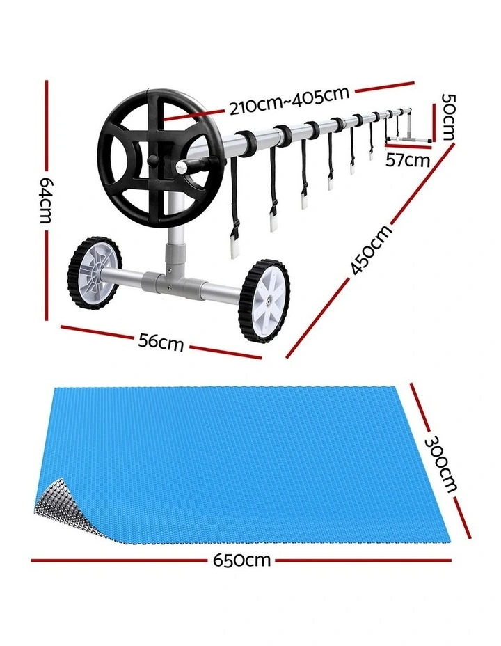 Aqua Buddy 500 Micron 6.5x3m Silver Pool Cover Solar Blanket with 4m Roller image 2