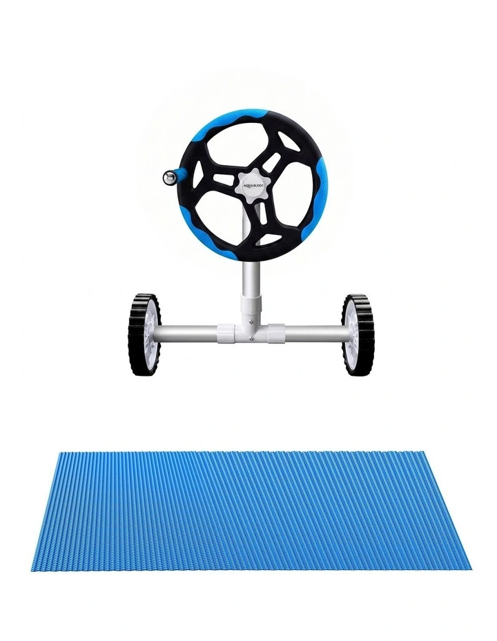 Aqua Buddy 500 Micron 11x4.8m Blue Pool Cover Solar Blanket with 5.5m Roller image 3