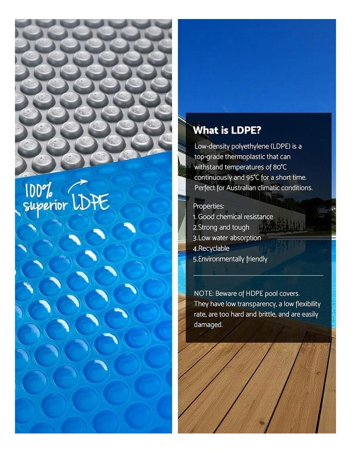 Aqua Buddy 400 Micron 8x4.2m SilverBlue Pool Cover Solar Blanket with 5.5m Roller image 5