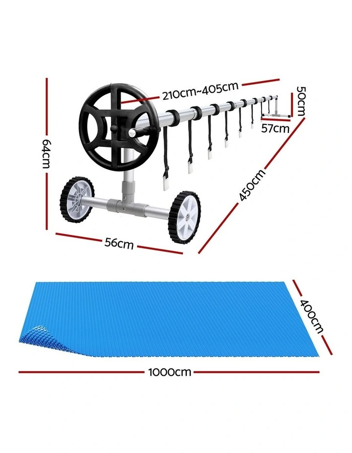 Aqua Buddy 500 Micron 10x4m Blue Pool Cover Solar Blanket with 4m Roller image 2
