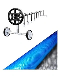 Aqua Buddy 500 Micron 7x4m Silver Pool Cover Solar Blanket with 4m Roller