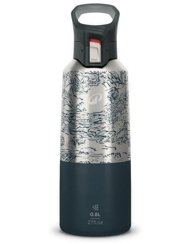 0.8 L insulated stainless steel flask 900 with quick-release cap for hiking image 1