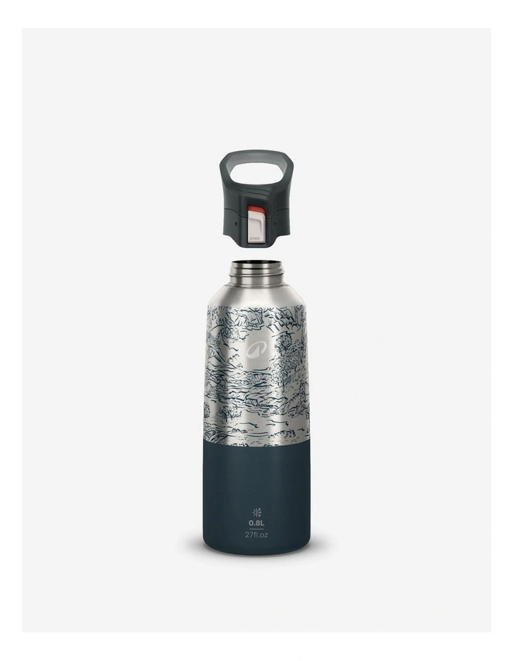 0.8 L insulated stainless steel flask 900 with quick-release cap for hiking image 2