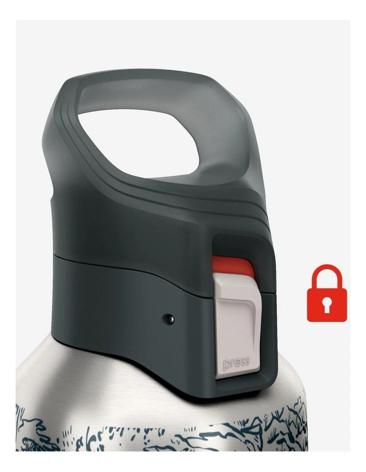 0.8 L insulated stainless steel flask 900 with quick-release cap for hiking image 6
