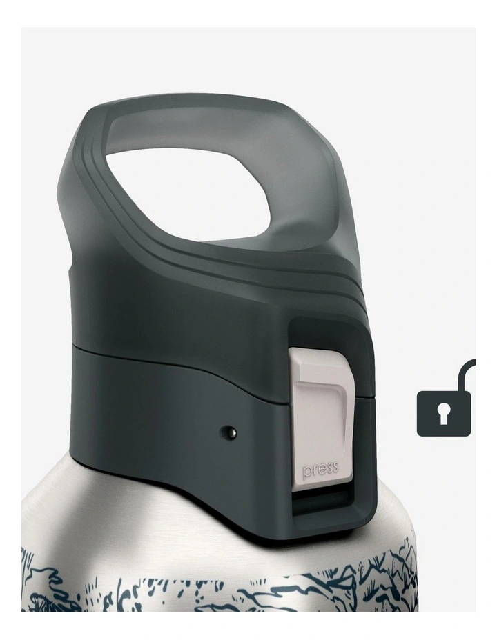 0.8 L insulated stainless steel flask 900 with quick-release cap for hiking image 7