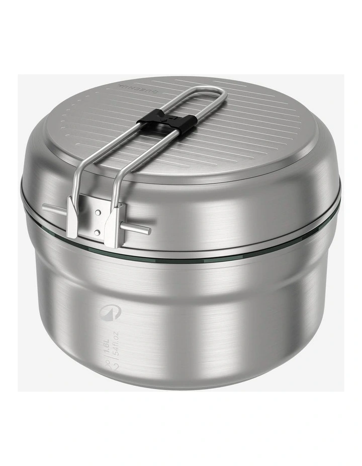 Stainless steel, non-stick camping cookset 500 for 2 people - 15-piece image 3