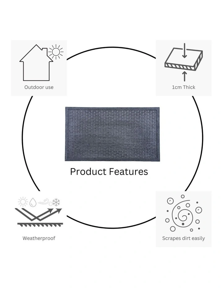 Fab Habitat Capsule Rubber Doormat In Black image 5