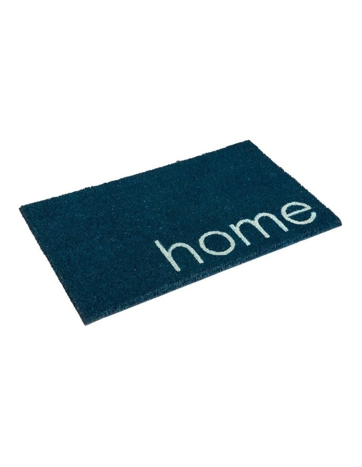 Fab Habitat Blue Home PVC Backed Coir Doormat In Blue image 2
