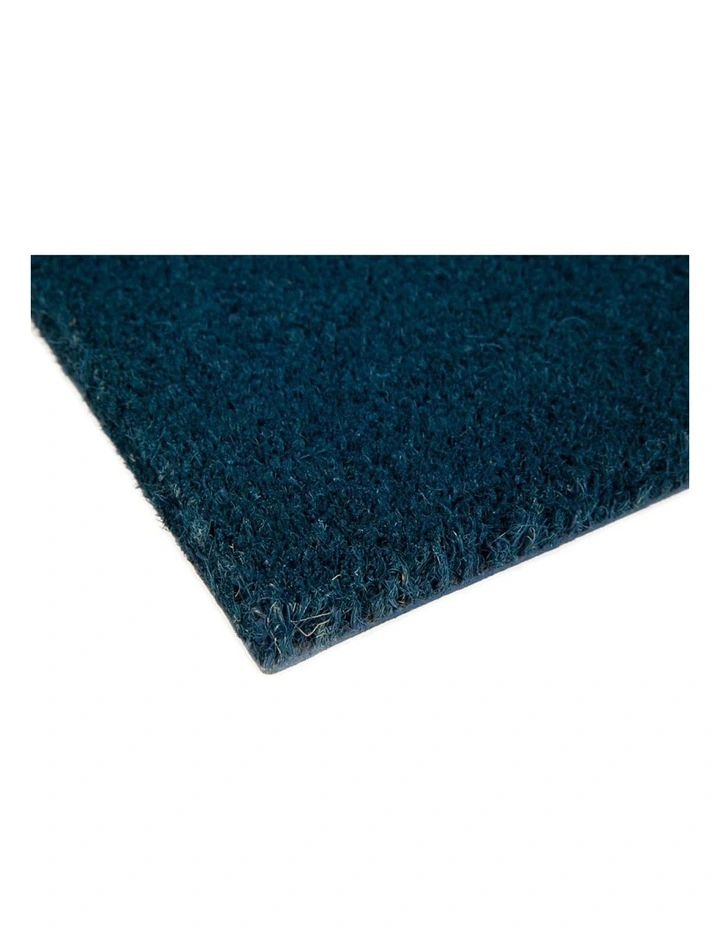 Fab Habitat Blue Home PVC Backed Coir Doormat In Blue image 3